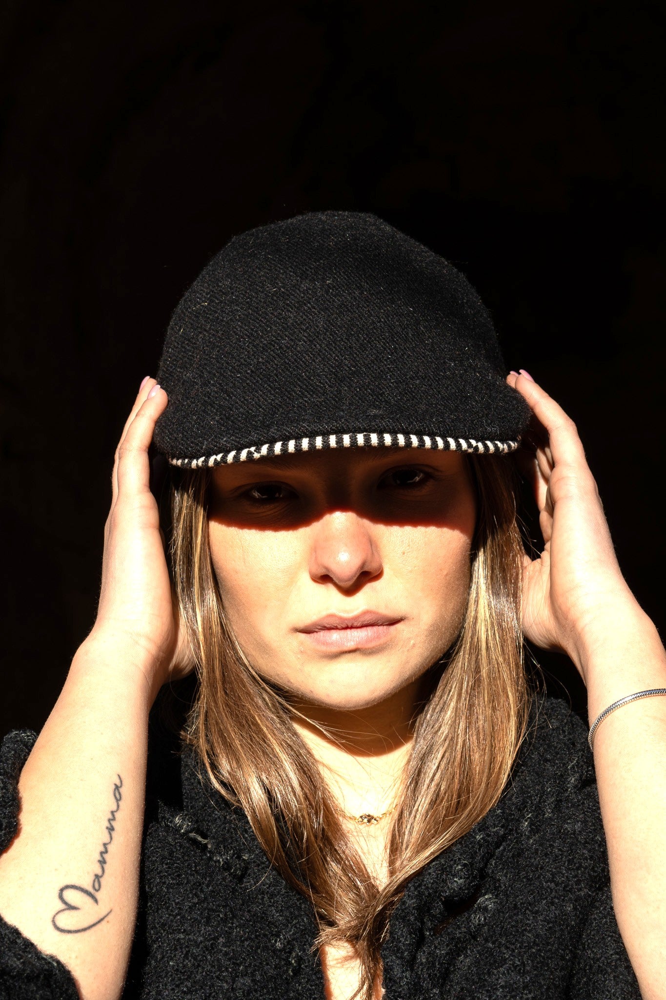 Duck Cap Orbace tinta unita e visiera contrasto