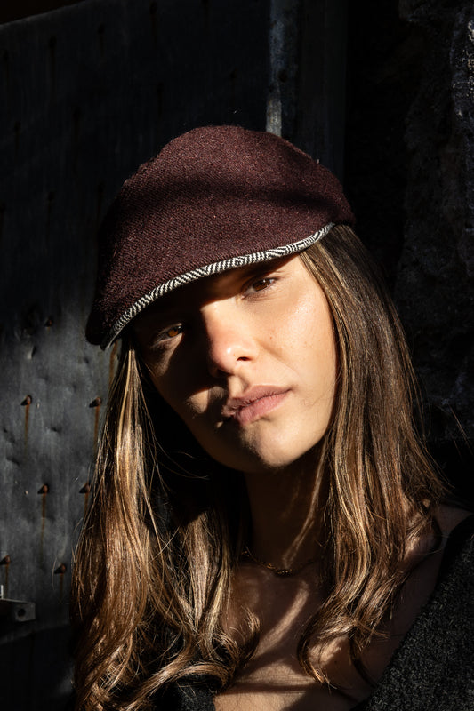 Duck Cap Orbace tinta unita e visiera contrasto