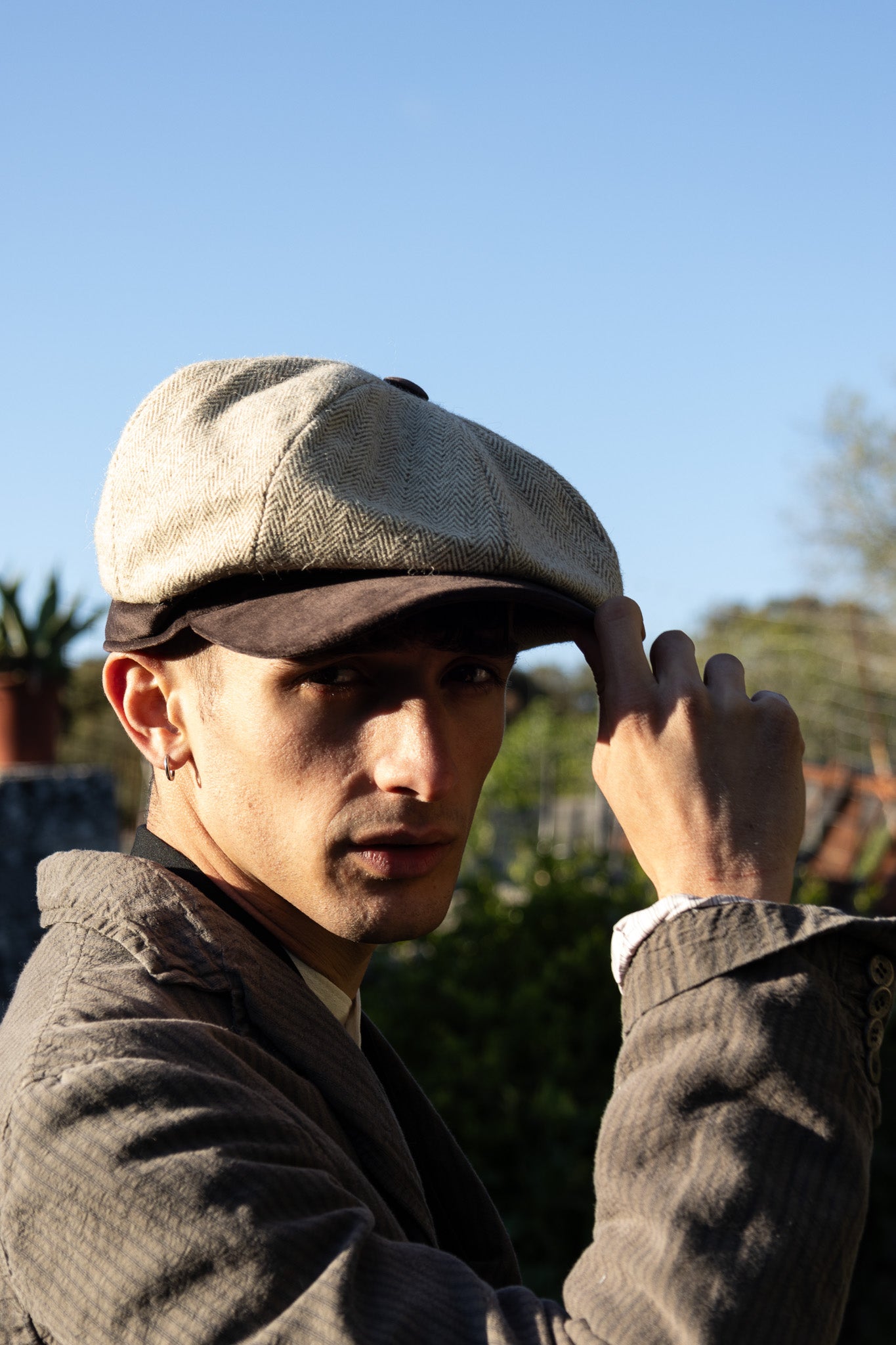 Newsboy Orbace e velluto marrone