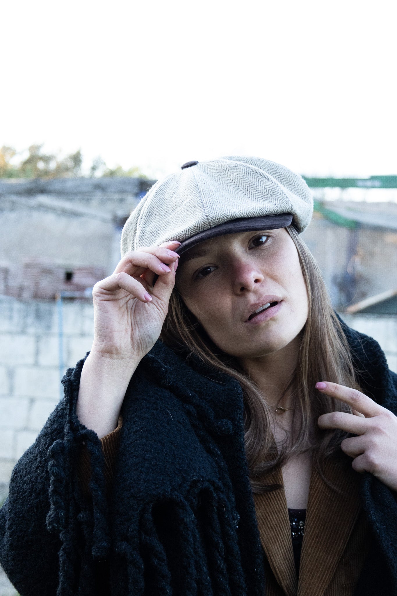 Newsboy Orbace e velluto marrone