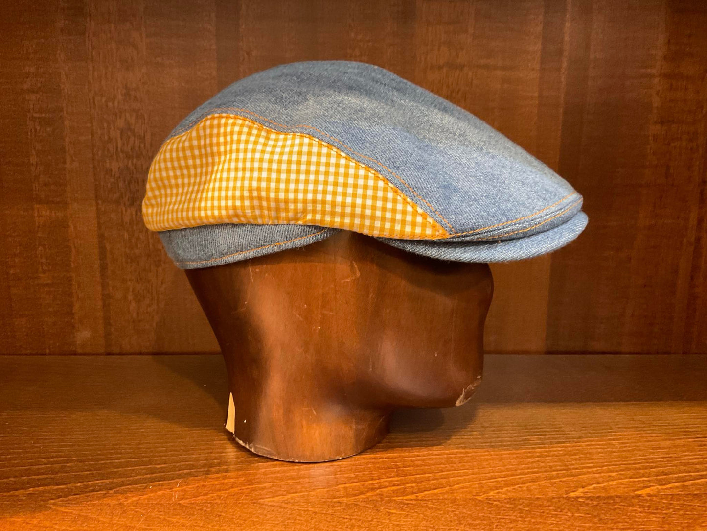 ART.3M Dack Cap quadri giallo e fasce jeans estivo