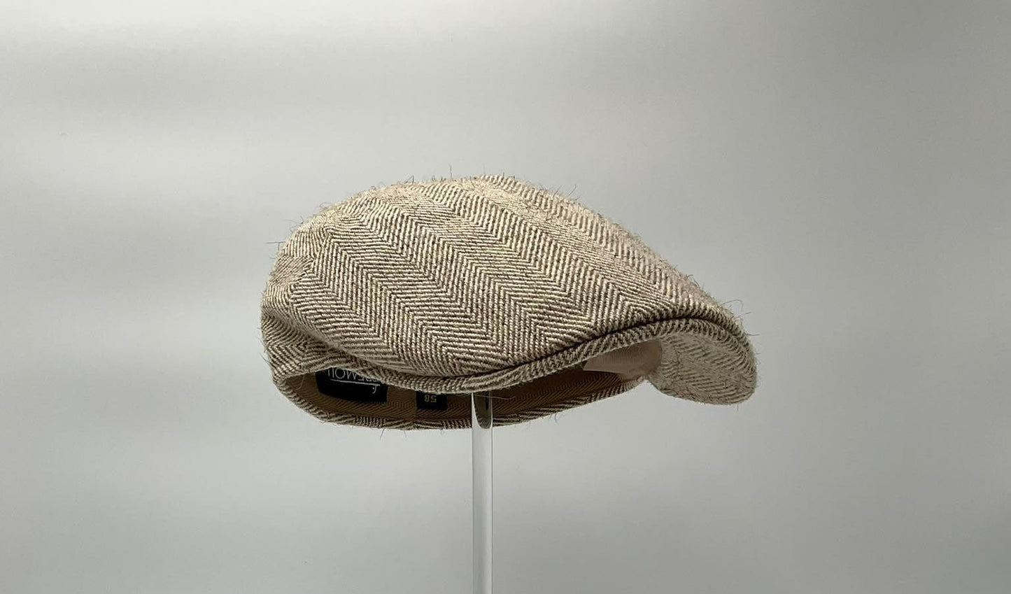 10P Duck Cap Orbace Herringbone Beige