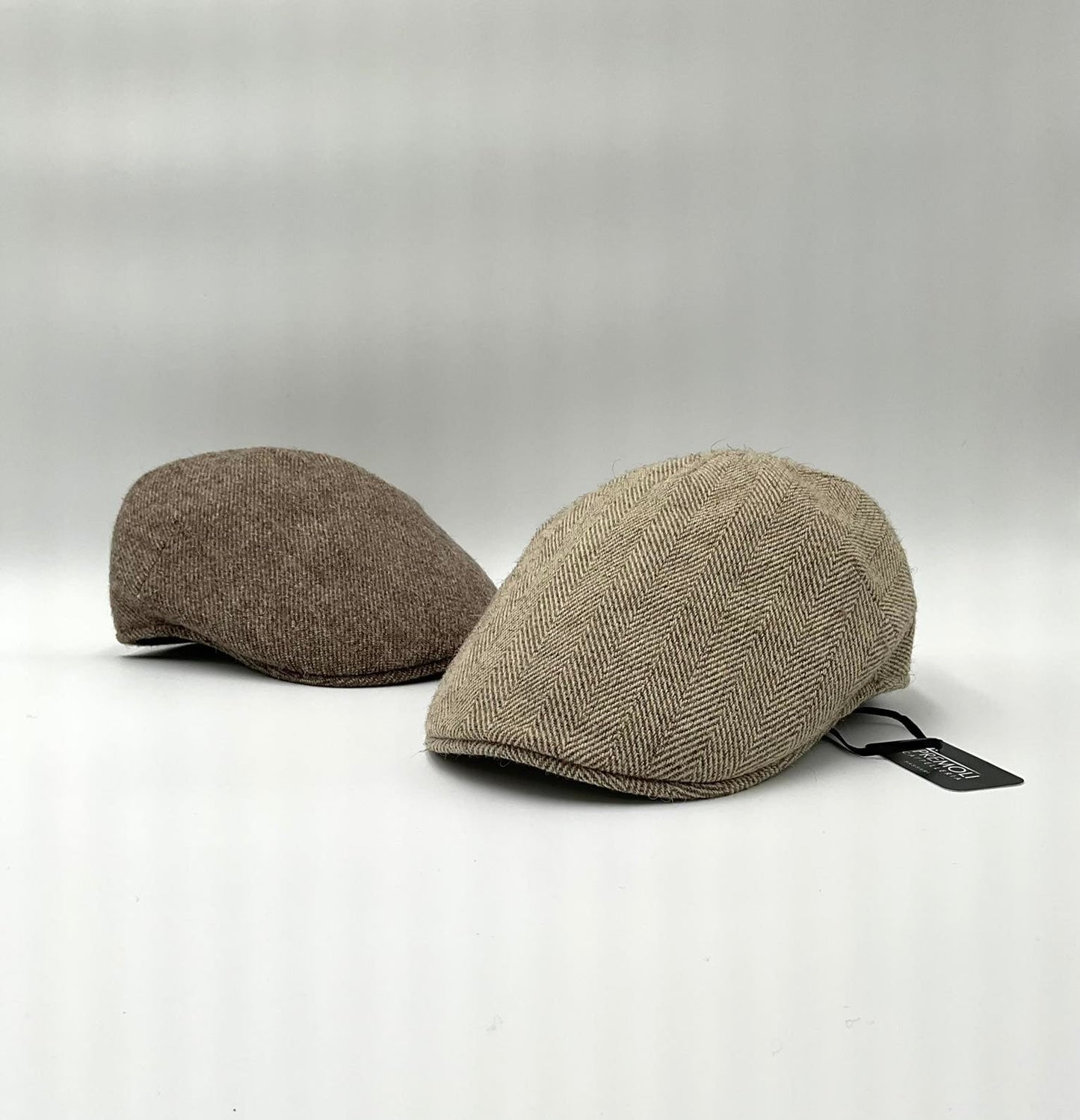 10P Duck Cap Orbace Herringbone Beige