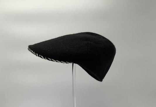 6P Duck Cap Orbace Black Bisaccia