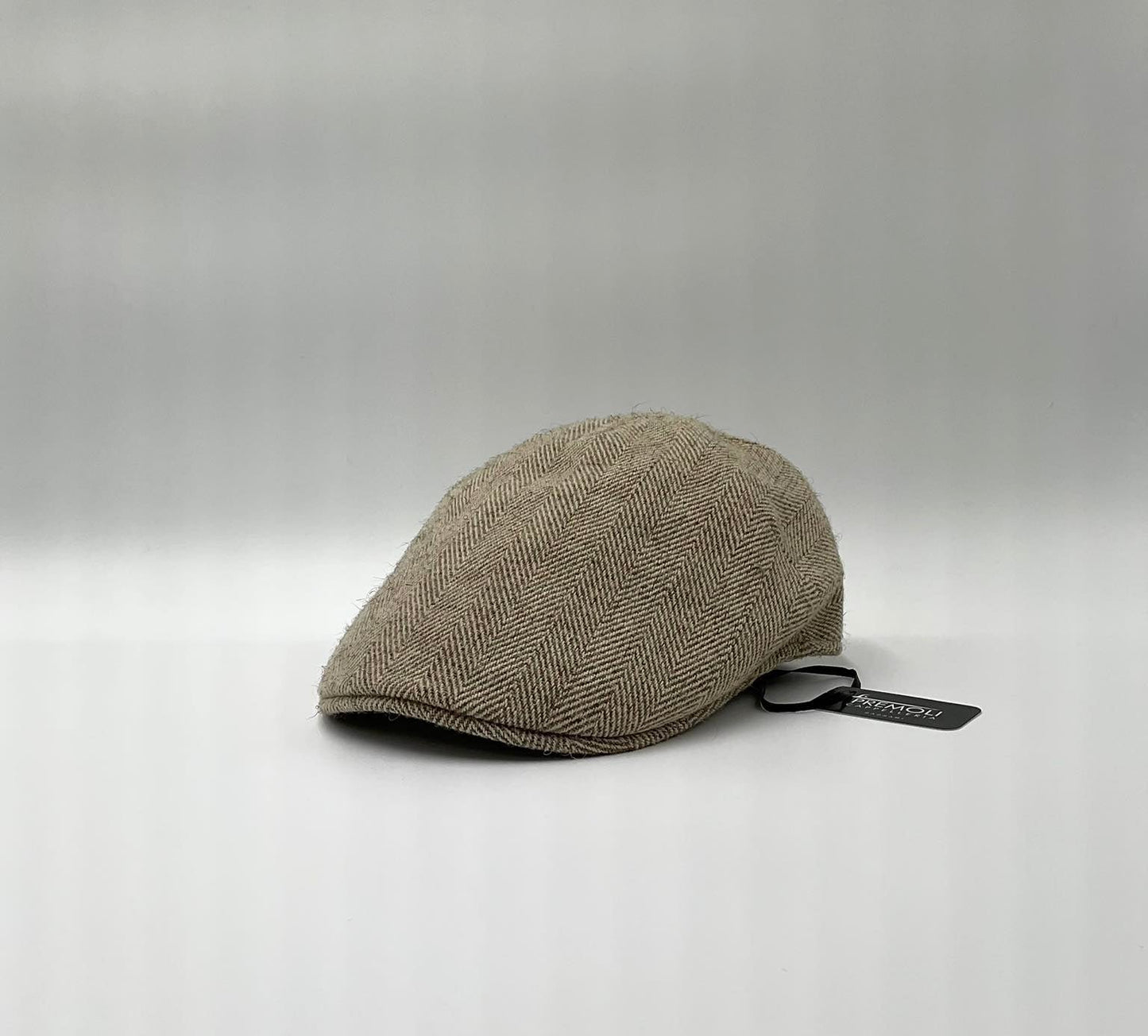 10P Duck Cap Orbace Herringbone Beige